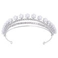 thumbnail image 1 of Tocado de novia elegante de 1 pieza, tocado de corona de perlas brillantes, tocado de boda, 1 of 6