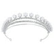 thumbnail image 1 of Tocado de novia elegante de 1 pieza, tocado de corona de perlas brillantes, tocado de boda, 1 of 6