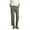 68#Army Green, variant on Linen Dressy Pants Women Straight Leg Casual Work Pants with Pockets Lightweight Cooling Linen Trousers Black L