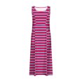 thumbnail image 4 of FcBaudy Robe Sans Manches Col Rond, Robes d'Été pour Femmes, Robes Femmes Robe Longue Imprimée Sans Manches et en Lin Col Rond Robe Femmes, 4 of 5