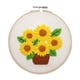 thumbnail image 2 of de inicio de de girasoles que incluye aro, marco, de manualidades de con de estampado para principiantes Girasoles 4 Gloria Aro de bordado, 2 of 9