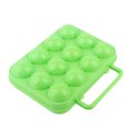 thumbnail image 3 of Bandeja de plástico de doble cara para huevos, caja de almacenamiento, contenedor con asa para 12 huevos (verde), 3 of 8