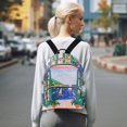thumbnail image 7 of FORMRS Mini Backpack Purse for Women Travel Daypack Casual Shoulder Bag, Green Seaside, 7 of 7