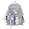 thumbnail image 1 of Mochila Kawaii con lindos accesorios de alfiler, colgante de peluche, mochila escolar Kawaii, mochila estética linda, 1 of 5