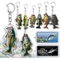 thumbnail image 2 of Llavero con forma de hombre pescador de lubina, accesorio para bolso, colgante, llavero de pescador, océano, joyería, regalos para fanáticos, peces, 2 of 5