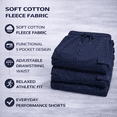 thumbnail image 4 of Yacht & Smith 3 Pack Men’s 5 Pocket Fleece Cargo Shorts, Cotton, Drawstring, Bulk Athletic Lounge Shorts, Navy, Size Medium, 4 of 6