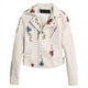 thumbnail image 2 of Floral Night Leather Jacket Women's Faux Leather Jackets Casual Short Coat for Spring Fall and Winter, 2 of 4