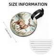 thumbnail image 5 of Deer 2pcs PU Leather Round Bag Tags with Privacy Cover and Name ID Tag - Suitcase Tags for Travel Luggage, Handbags, Backpacks, School Bags, 5 of 6