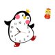 thumbnail image 1 of Reloj de pared,Reloj de pared silencioso y decorativo que no hace tictac,Reloj de pared silencioso de pingüino pequeño Reloj de madera,Estatua de serpiente china,Estatua de serpiente para el, 1 of 8
