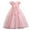 Pink, variant on Zpanxa Toddler Girls Princess Dress, Little Girls Party Wedding Formal Dress, Bow Tie Lace Flowers Mesh Dress, Kids Pageant Flower Girl Short Sleeve Dress, Birthday Gifts for Girls Red (11-12 Years)