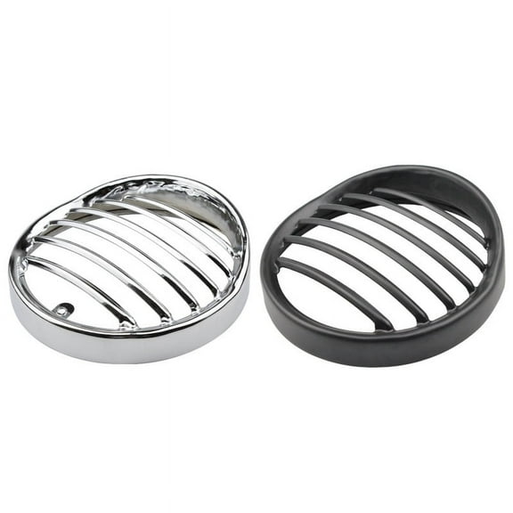 Raindrops Retro Motorcycle Headlight Guard Mesh Grill Protector Plastic Headlight Cover Motorcycle Headlight Shield Universal Lamp with 3 Adhesives