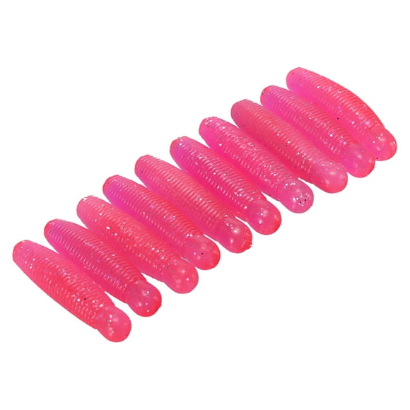 Graflsoa Lot de 10 Leurres de Pêche Souples à Haute Élasticité, 5 Cm/5,8 g, Surface à Paillettes Réfléchissantes pour Attirer les Eaux Profondes, Matériau PVC Durable, Plusieurs Couleurs Offertes