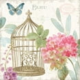 thumbnail image 2 of Audit, Lisa 15x15 Gold Ornate Wood Framed with Double Matting Museum Art Print Titled - Rainbow Seeds Floral Birdcage II v2, 2 of 4