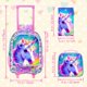 thumbnail image 4 of Mochila Rodante AGSDON Unicornio para Niñas con Bolsa de Almuerzo 3 Piezas, 4 of 8