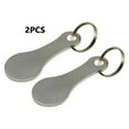 thumbnail image 3 of 2 Pieces Metal Shopping Trolley Cart Coin 2 Removable Key Reusable Replacement Smooth Cart Coin Token Opener Accessories with Keyring, 3 of 6