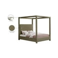 thumbnail image 2 of Meridian Furniture Eden Contemporary Boucle Fabric King Bed in Olive, 2 of 7