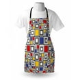 thumbnail image 3 of Geometric Apron Geometric Theme Abstract Art Style Modern Colorful Mosaic of Squares Pattern, Unisex Kitchen Bib Apron with Adjustable Neck for Cooking Baking Gardening, Multicolor, by Ambesonne, 3 of 3
