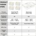 thumbnail image 7 of Snackle Box – 8 Compartment Divided Serving Tray with Lid, Handle, 4 Gold Forks, Portable, 7 of 7