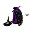 thumbnail image 3 of AZXY Halloween Porch Goose Outfit with Witch Hat, 23‑Inch Star Pumpkin Print Goose Clothing for Cement & Plastic Porch Statue, Goose Cloth, Outdoor Halloween Decorations for Yard Lawn Garden Porch, 3 of 6