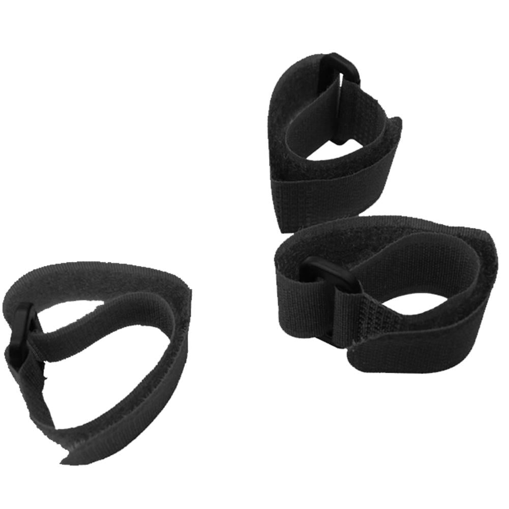 Black 20pcs Fishing Rod Tie Holder Strap Suspenders Fastener Loop Belts 