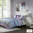 thumbnail image 5 of Full/Queen Reversible Quilt Set with Throw Pillows,Purple Cotton Household Supplies Décor Bedding Bedding Sets, 5 of 11