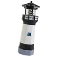 thumbnail image 2 of Faro con energía solar, faro solar respetuoso con el medio ambiente, ahorro de energía, con baliza giratoria para decoración de jardín, color negro, 2 of 10