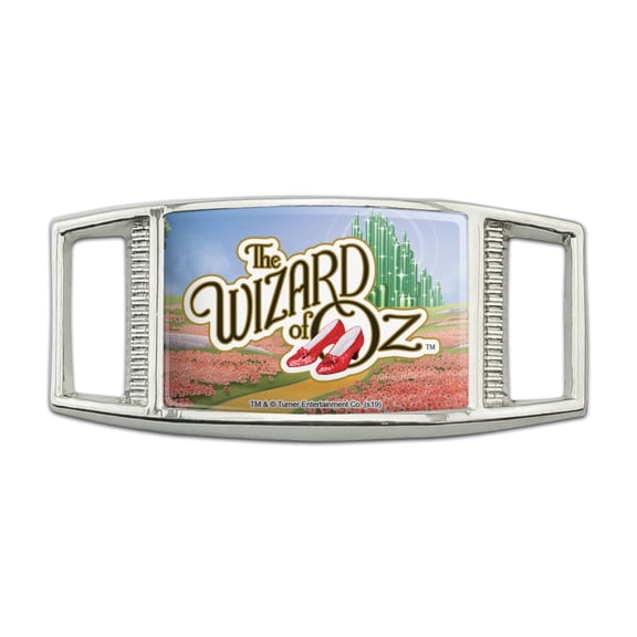 The Wizard of Oz Ruby Slippers Logo Rectangular Shoe Shoelace Shoe Lace Tag Runner Gym Charm Decoration