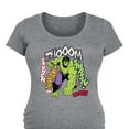 thumbnail image 3 of Marvel Hulk - Smash Crunch - Maternity Scoop Neck Graphic T-Shirt, 3 of 5