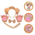 thumbnail image 3 of 1 Juego de diadema con orejas de león, accesorio de decoración para Cosplay, pajarita decorativa con cola de lazo, 3 of 7