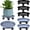 Black + Grey, variant on 6 Pack Rolling Plant Caddies 11.8 Inch Plastic Plant Dollies Heavy-Duty Wheeled Planter Movers Indoor Outdoor Flower Pot Bases with Casters Black
