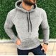 thumbnail image 1 of Sudadera con capucha para hombre, con bolsillos, sin solapa, color liso, holgada, informal, con capucha, blusa, 1 of 6