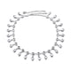 thumbnail image 1 of Las mujeres correa de cadena Para Mujer Gota De Agua Cristalina Diamantes De Imitación Cinturón De Cintura De La Cadena De Plata + 115cm Blanco Plata Magideal Las mujeres correa de cadena, 1 of 5