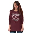 thumbnail image 3 of Funny Cool Hipster Grandma Joke Women's Long Sleeve T Shirt Brisco Brands X, 3 of 6