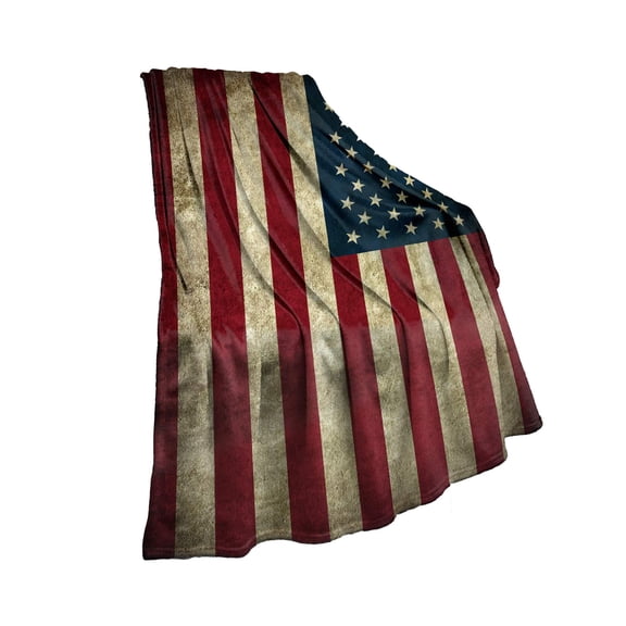 4th of July Throw Samll Blanket, Independence American Flag Throw Blanket Patriotic Flannel Blanket Throw Blankets Blue Red Stars Stripes Memorial Day Flannel Blankets for Couch Sofa Bed Home 28"x40"