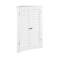 thumbnail image 5 of Lavish Home 3-Shelf Corner Storage Cabinet with Shutter Doors and Adjustable Shelves, White, 5 of 5