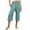 Light Blue, variant on Horkkom Capri Pants for Women High Waisted Wide Leg Pants Pull On Loose Flowy Cropped Pants Casual Ruched Elastic Waist Yoga Pants