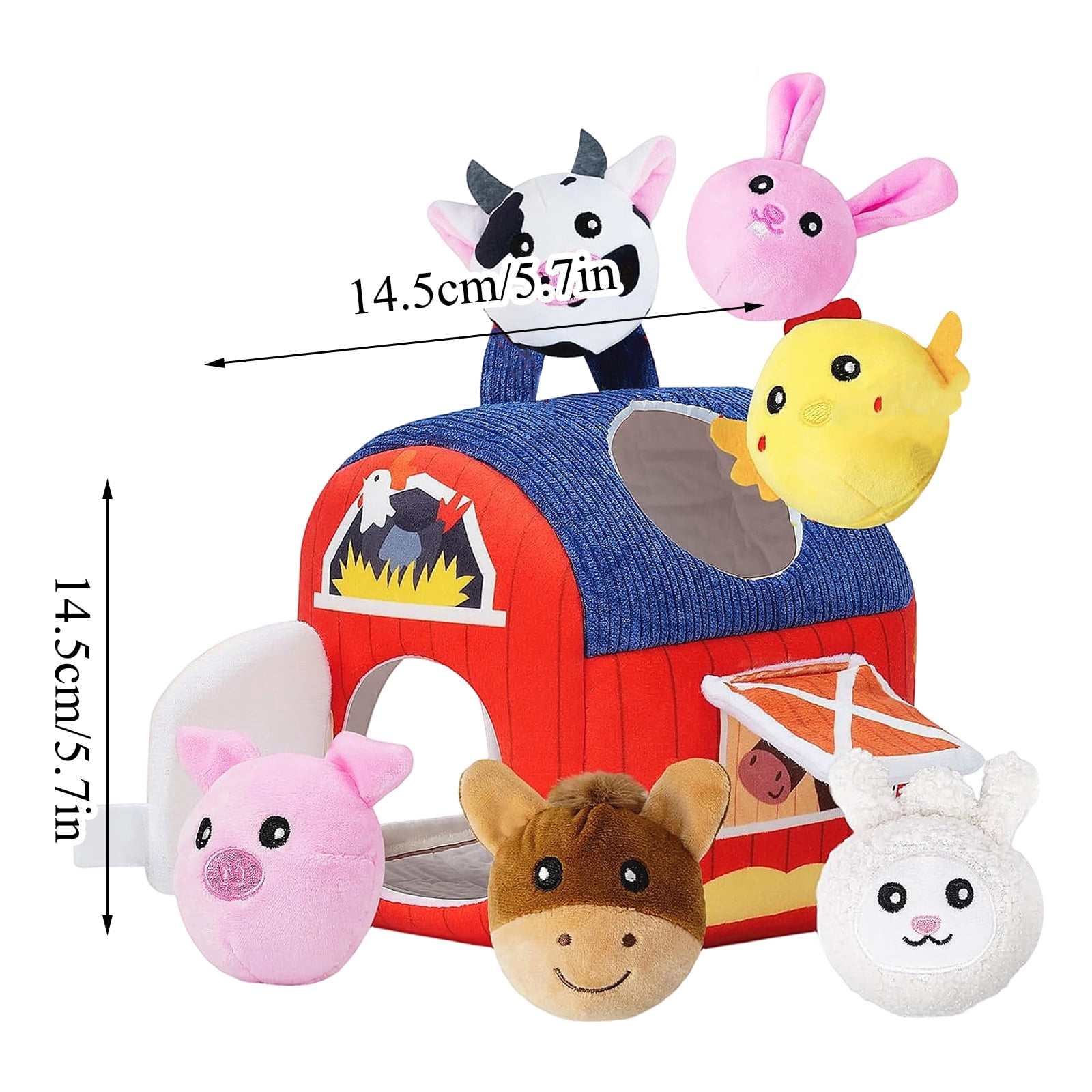 Fruit and Vegetable House Plush Toy for Toddlers, Sensory Learning Playset, Educational Montessori Plushie for Motor Skills