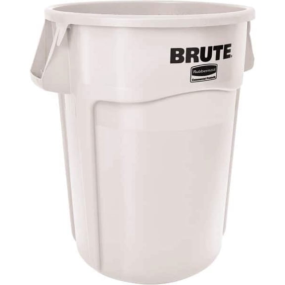Rubbermaid FG261000WHT 10 Gal Round White Trash Can Polyethylene