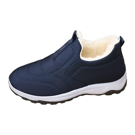 

Ediodpoh Men s Models Winter Water Proof Padded Thickened Snow Boots Comfortable Non Casual Round Head Flat Boots Mens Shoes Blue 9