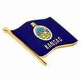 thumbnail image 2 of PinMart's Kansas US State Flag KS Enamel Lapel Pin, 2 of 3