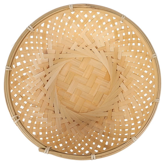 Woven Cart Storage Basket Bamboo Basket Space-saving Basket 26X26X8CM