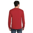 thumbnail image 3 of Gildan Men's Heavy Cotton Long Sleeve T-Shirt, Everyday Wear Red T-Shirt, 5-Pack Crewneck Tee, S, 3 of 5