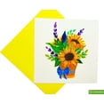 thumbnail image 3 of Sunflower Bouquet, Quilled Card, Quilling Card 3D - Unique Dedicated Handmade, Design Greeting Card for Birthday, Valentine's Day, Mothers Day, Spring, Fathers Day, Graduation, Wedding, Anniversary, 3 of 9