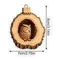 thumbnail image 2 of Lightweight Acrylic Forest Animal Christmas Ornaments Hanging Xmas Decor for Holiday Tree, Living Room Fireplace & Party Venues, Adorable Animal Shapes Ideal for Festive Season Decor,3.14*2.75in, D, 2 of 4