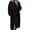 Black, variant on Women's Brown Double Breasted Wool Coat Notch Lapel Long Sleeve Long with Pockets Fall Winter