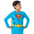 thumbnail image 2 of DC Comics Kids' Superman Suit 2PC Long-Sleeve Raglan Shirt Pajama Pant Set with Detachable Cape For Boys Girls, 2 of 6