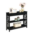 thumbnail image 3 of Convenience Concepts Town Square One-Drawer Console Table in Black Wood Finish, 3 of 4