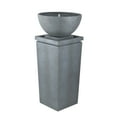 thumbnail image 2 of 44.5" Polyresin Gray Bowl Water Fountain, Outdoor Bird Feeder /Bath Fountains, Relaxing Water Feature for Garden Lawn Backyard Porch, 2 of 8