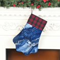 thumbnail image 6 of Dog Paw Decorative Socks 17x11.8in Top With A Strap Design For Easy Hanging For Festive Christmas Party Decorations Royalblue Marble_2, 6 of 8