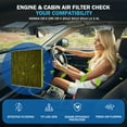 thumbnail image 6 of 1Pcs Cabin Air Filter & 1Pcs Engine Air Filter Accessories for Honda CR-V CRV CR V 2012 2013 2014 L4 2.4L Activated Carbon Engine Cabin Air Filter Automotive Replacement for CF10134/ CA11258, 6 of 7
